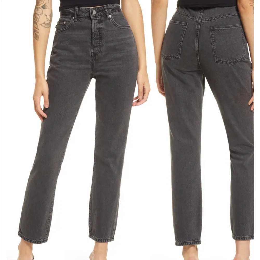 Lovers and Friends Reece High Waisted Denim Jeans Kick Flare Straight Leg Sz 27